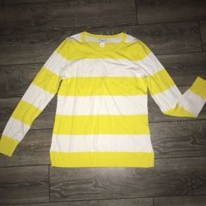 Women’s yellow and white striped sweater